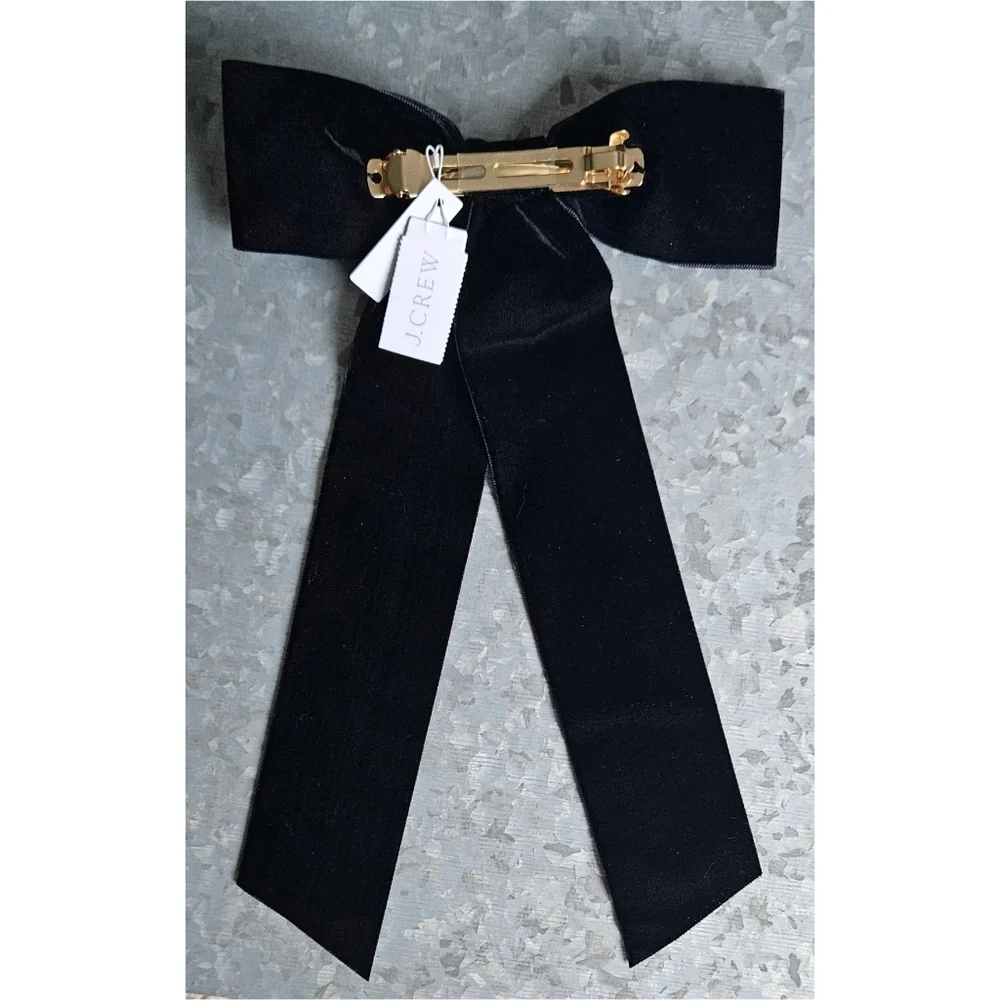 J.Crew Velvet Bow Hair Clip